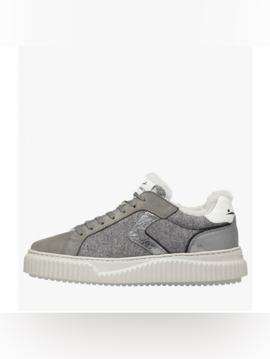 Voile Blanche Shoes - NWT VOILE BLANCHE LIPARI Charcoal Grey Fur Suede and Felt Sneakers